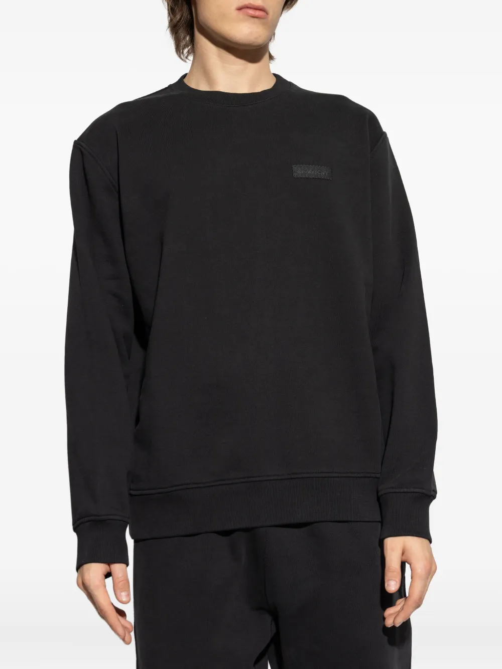 Givenchy Sweater met logoplakkaat Zwart