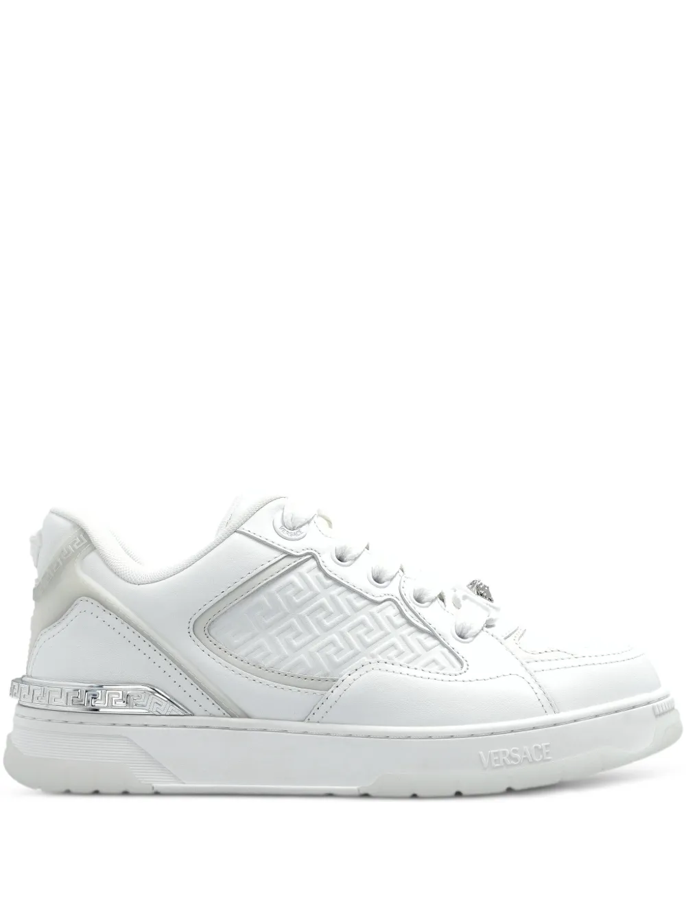 Versace leather sneakers White