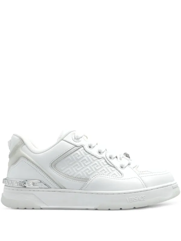 Versace Leather Sneakers in White