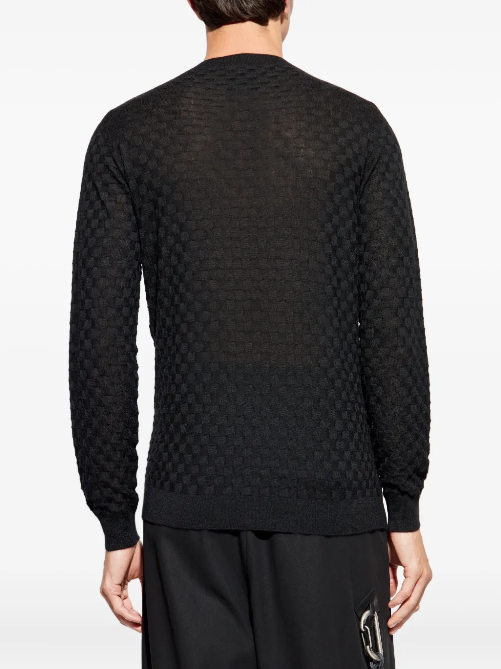 Giorgio Armani Trui met textuur Zwart