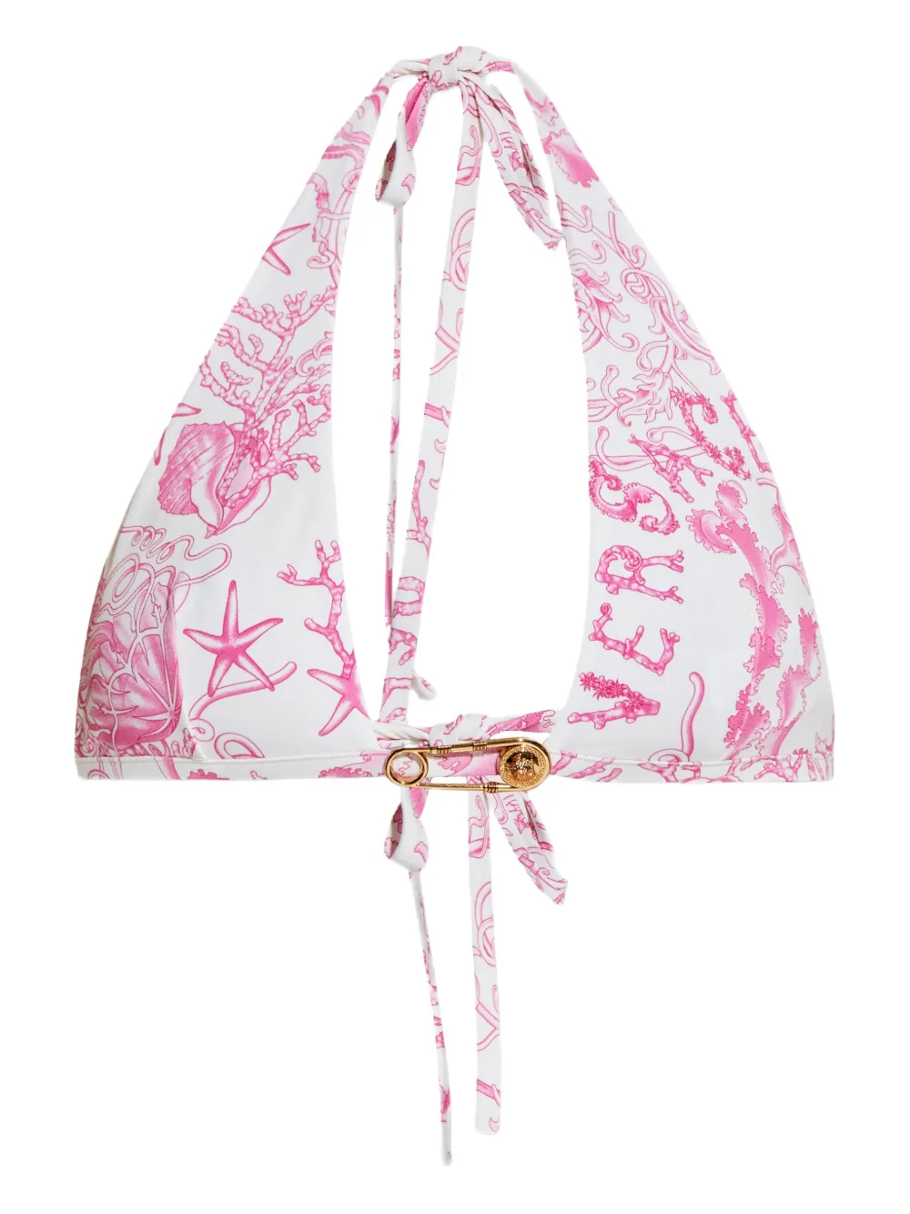 Versace safety-pin halter bikini Roze