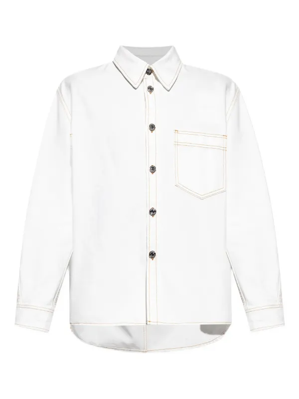 Givenchy Couture Seam Overshirt in White Denim