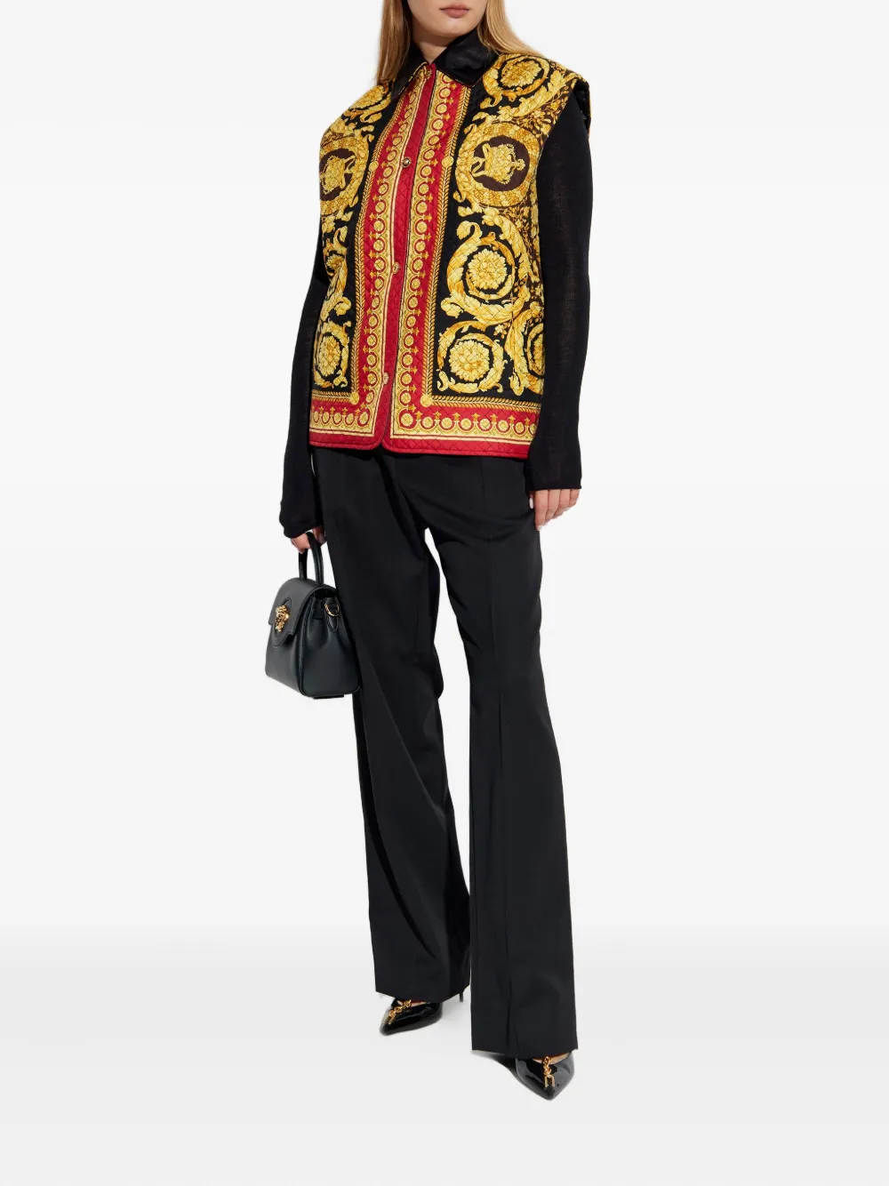 Versace baroque-print quilted vest | Waistcoats & Gilets | Image 2