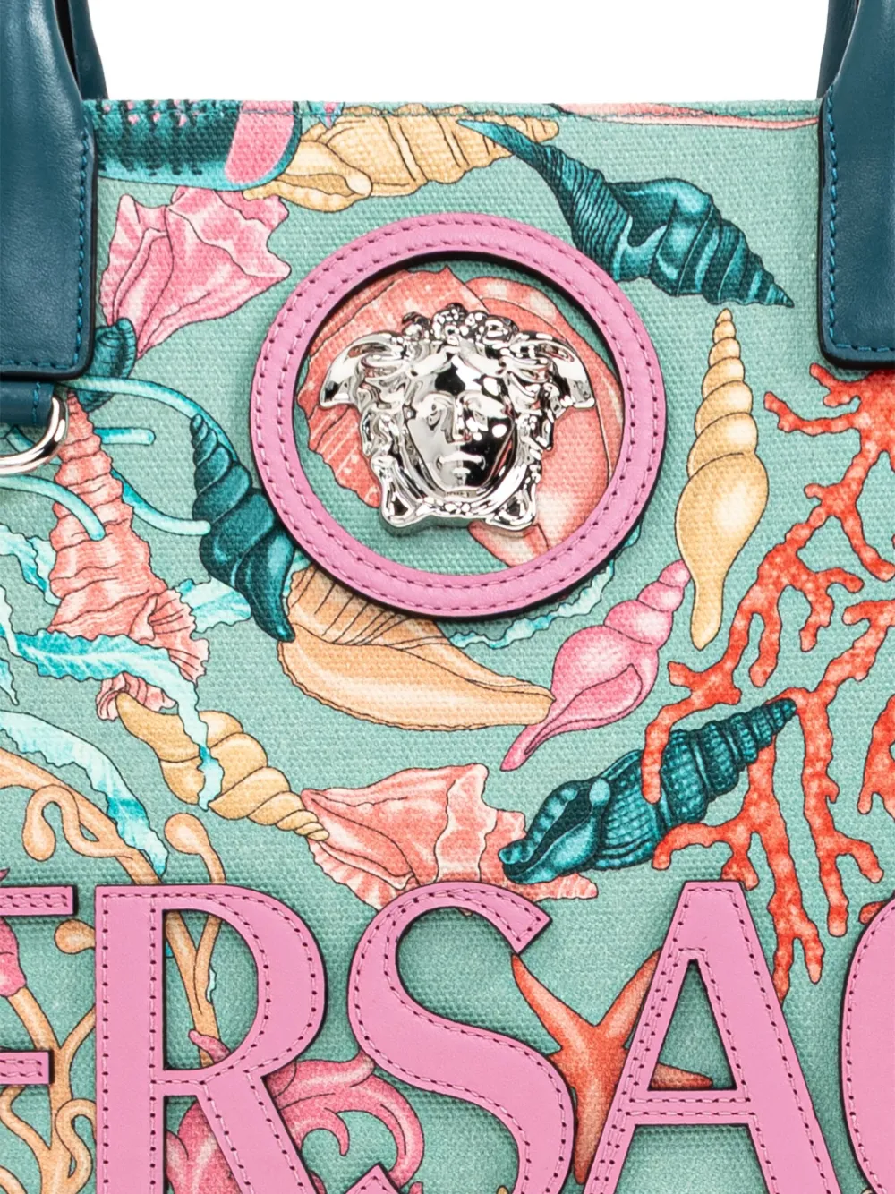 Versace Medusa-Head graphic-print tote bag Groen