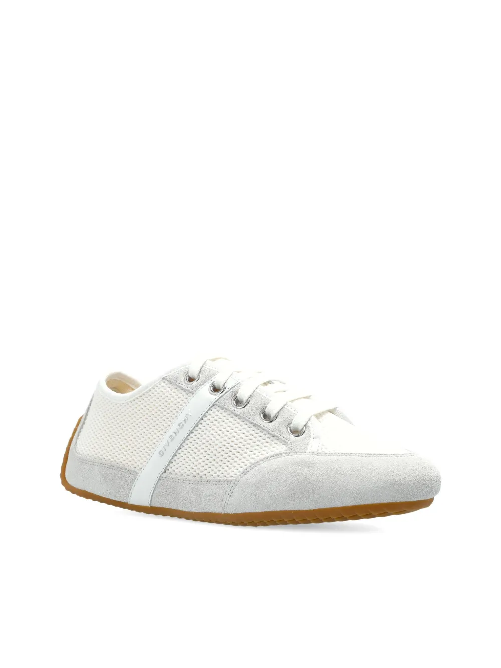 Givenchy Slim Sneakers In Mesh And Suede In White