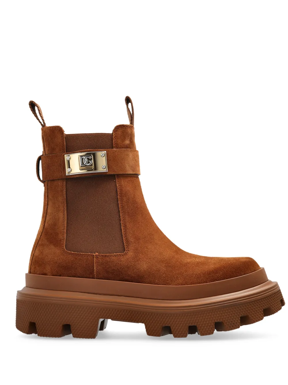 Dolce & Gabbana suede Chelsea boots Brown