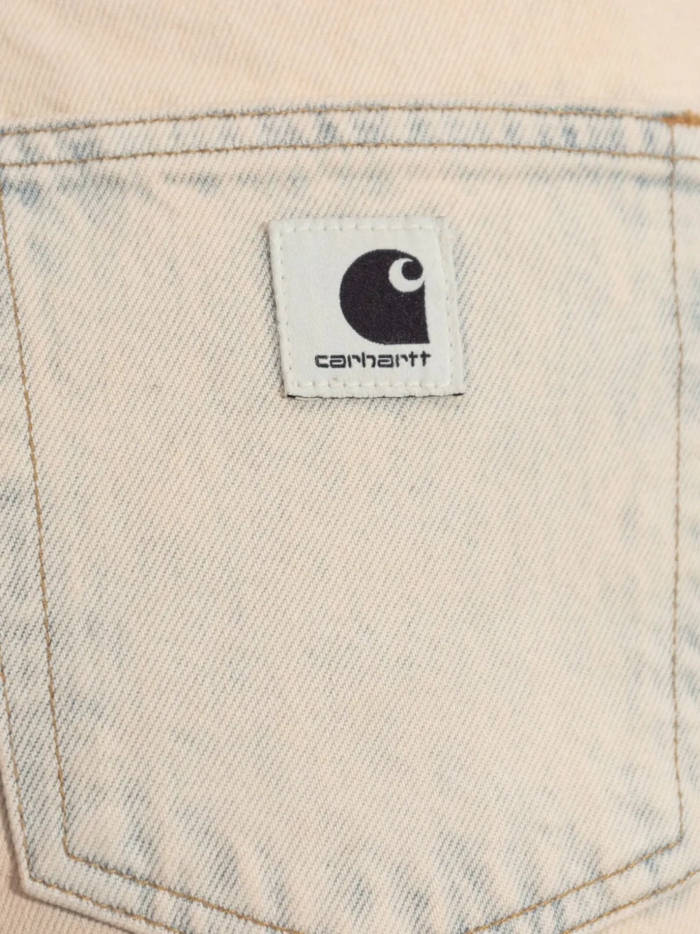Carhartt WIP Jeans met logopatch Beige