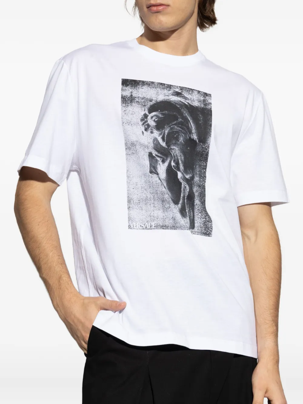 Versace T-shirt met Medusa-print Wit
