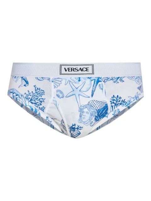 Versace seashell-print briefs