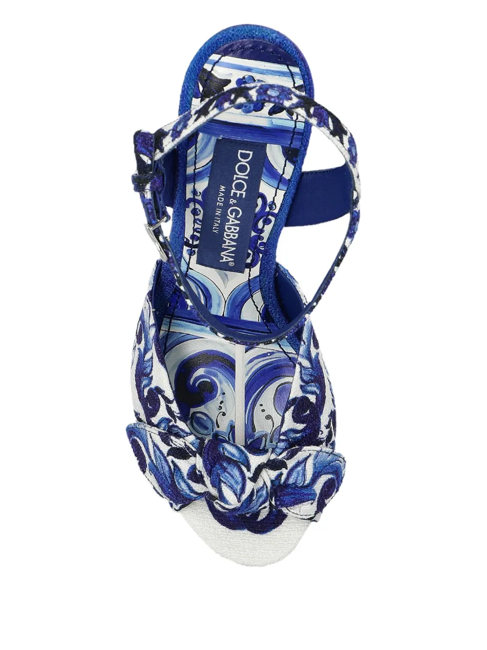 Dolce & Gabbana 125mm floral-motif heeled sandals White