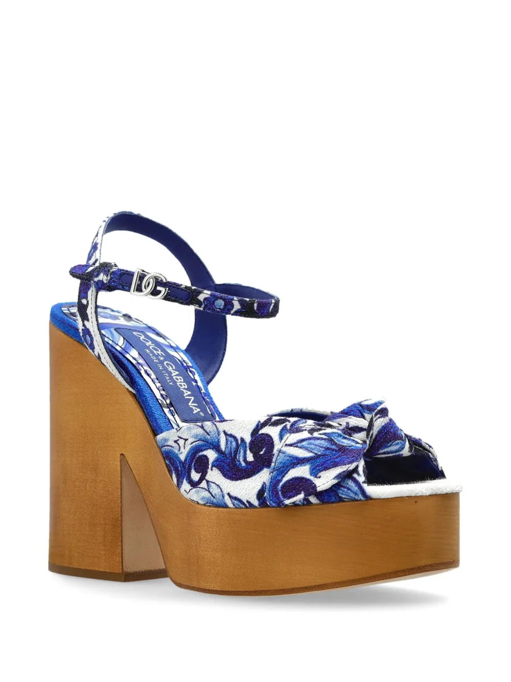 Dolce & Gabbana 125mm floral-motif heeled sandals White