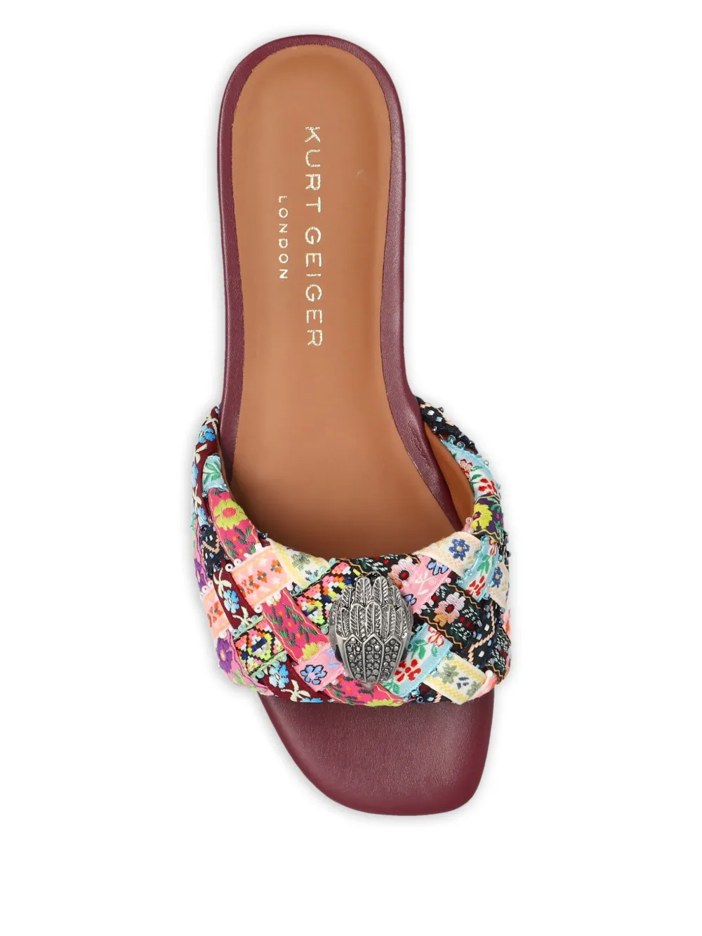 Kurt Geiger London embellished flat sandals Black