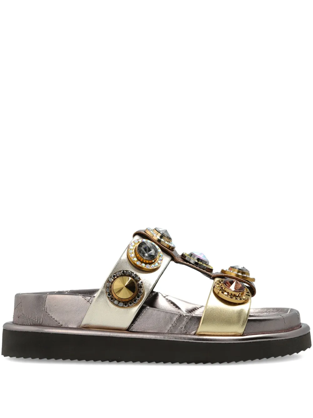 Kurt Geiger London crystal-embellished sandals | Gold | Image 1