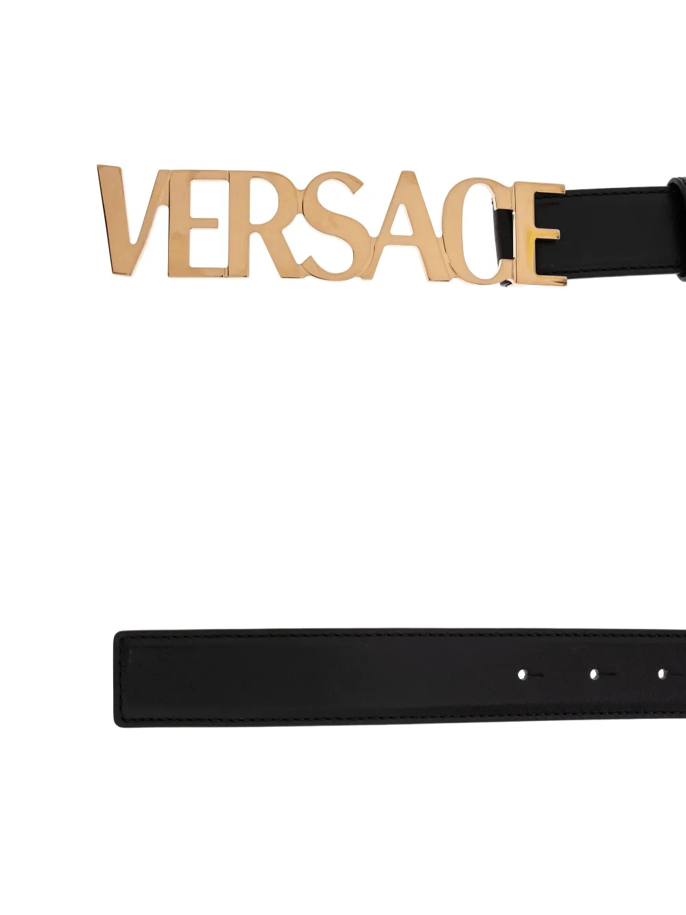 Versace Leren riem Zwart