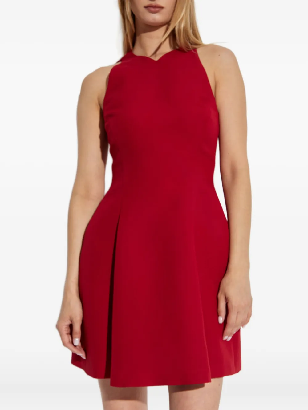 Versace halter-neck A-line dress Rood