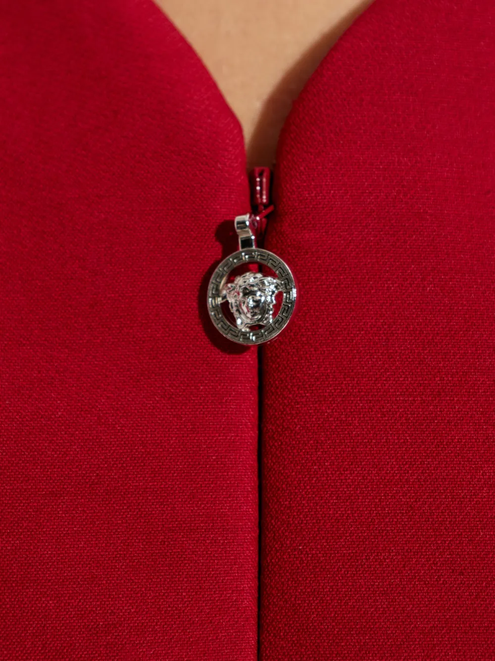 Versace halter-neck A-line dress Rood