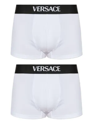 Versace Kit 3 Cuecas Boxer Greca Border | Branco | FARFETCH BR