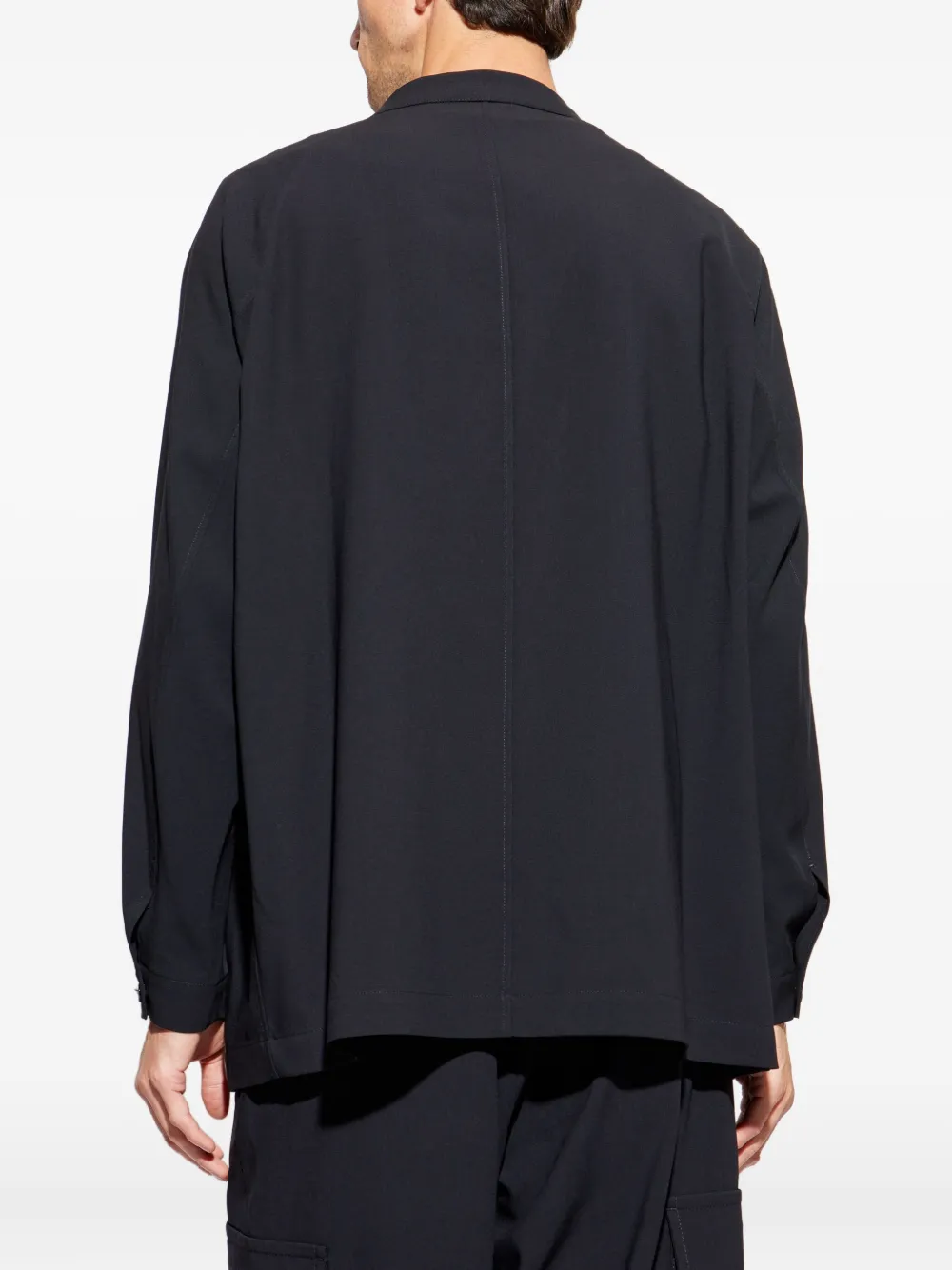 Giorgio Armani Wollen blazer met klepzak Zwart