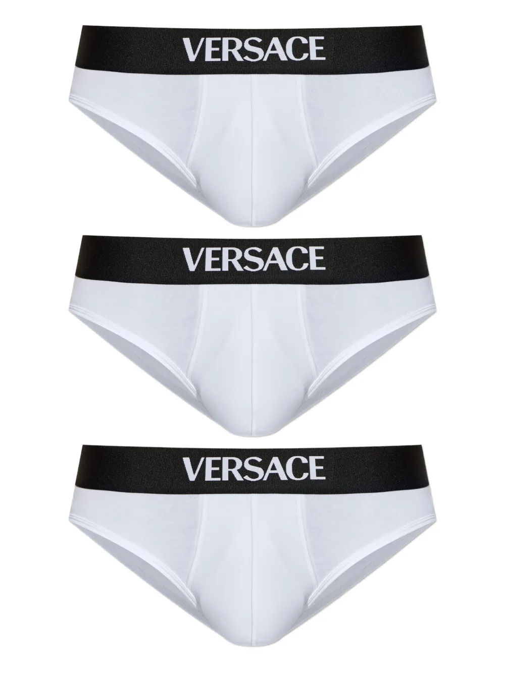 Versace logo-band briefs (pack of three) | White | Image 1