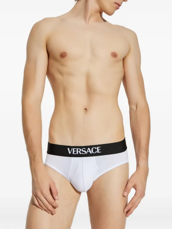 Versace cotton-jersey Briefs 3-pack | White | FARFETCH