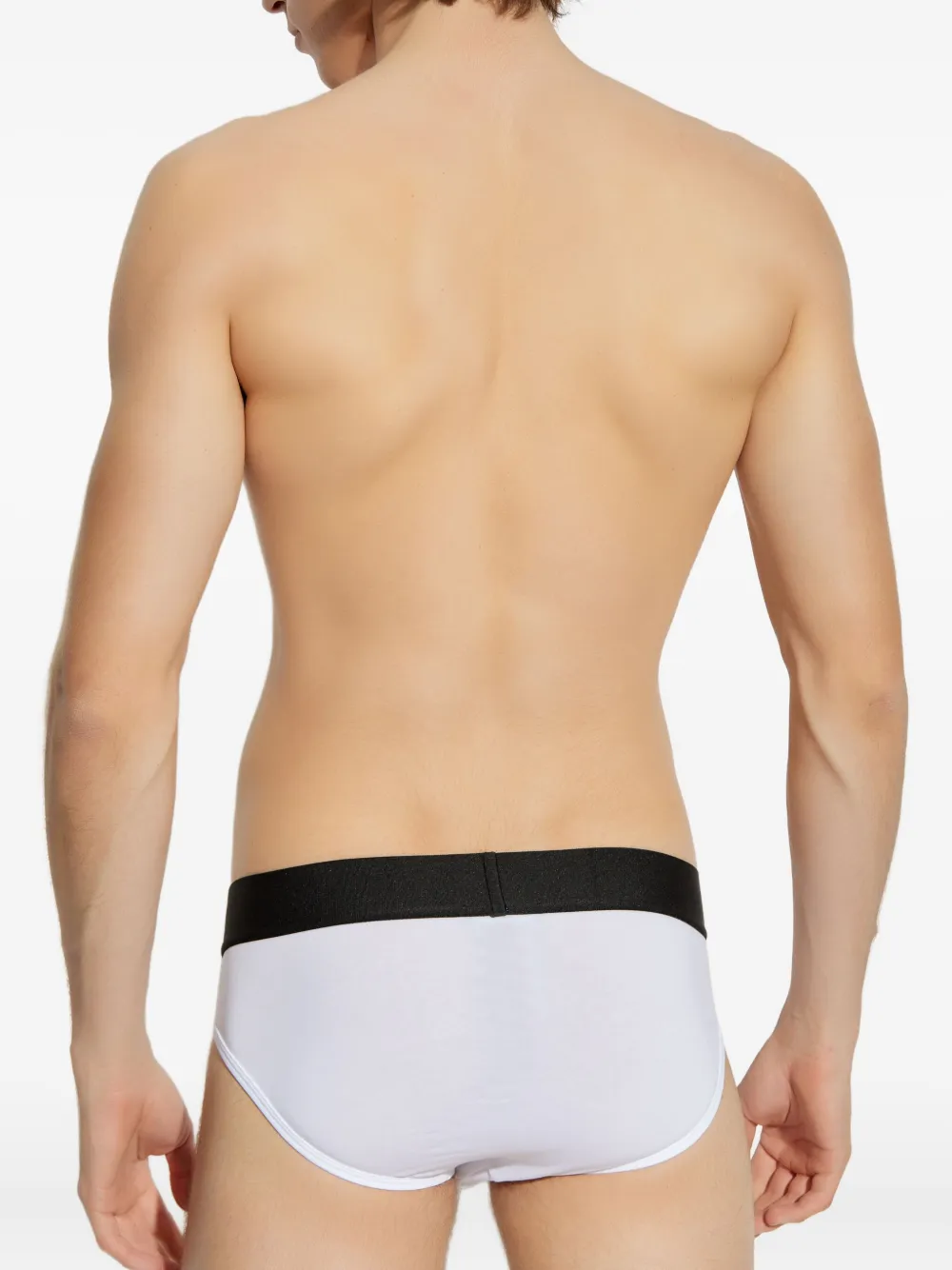 Versace Drie slips met logoband Wit