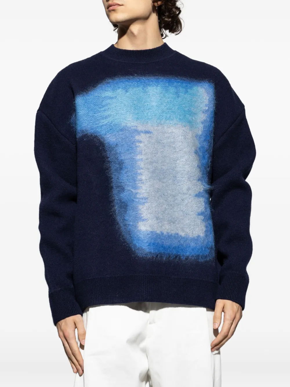 Givenchy Sweater met abstracte print Blauw