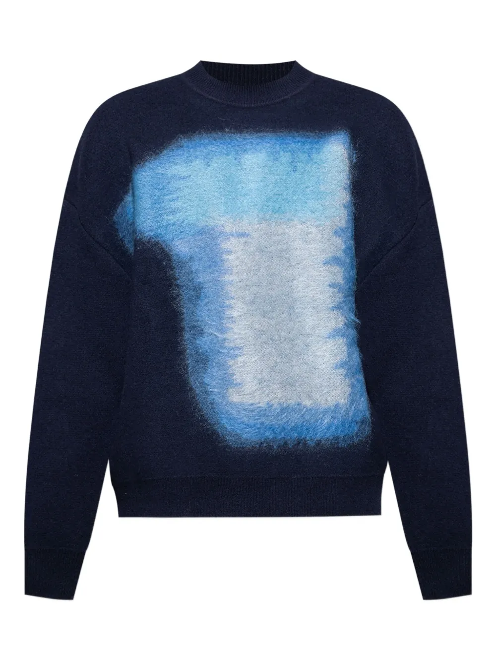 Givenchy Abstract-print Sweater In Blue