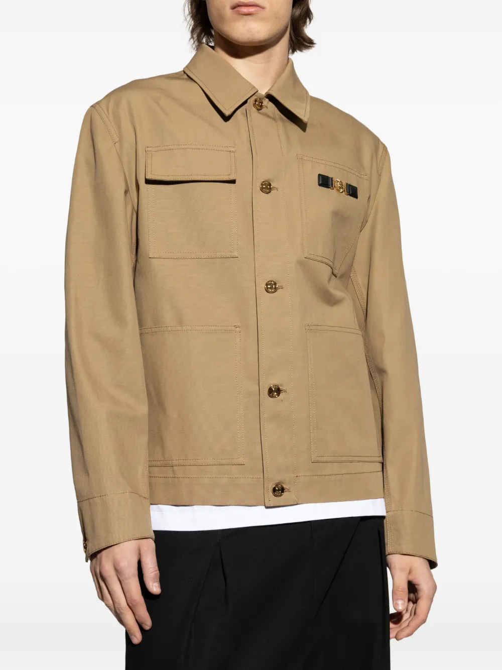Versace Medusa Biggie button-up jack Beige