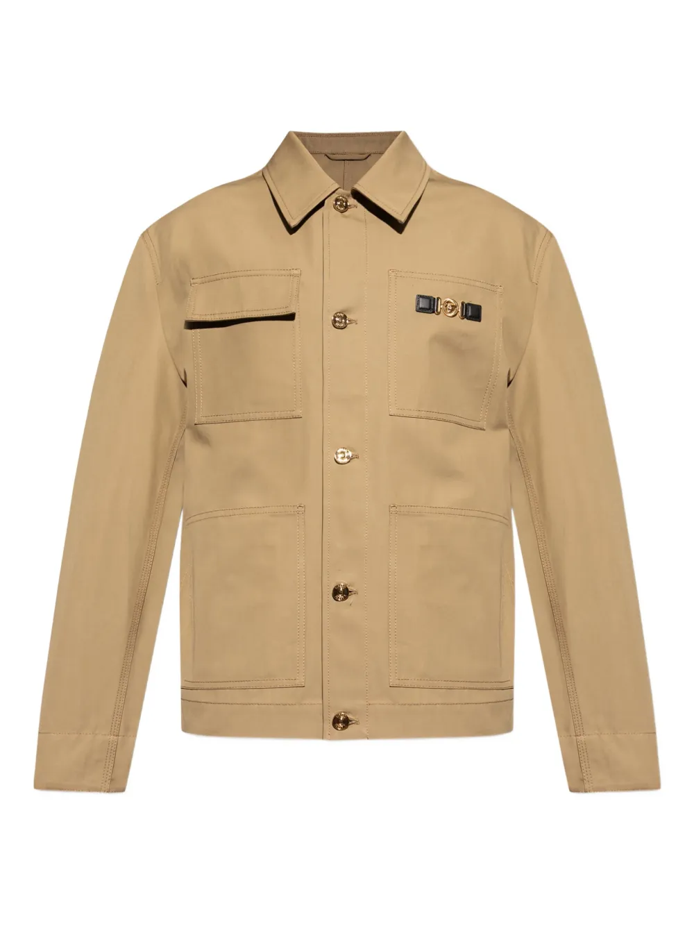 Versace Medusa Biggie button-up jack Beige
