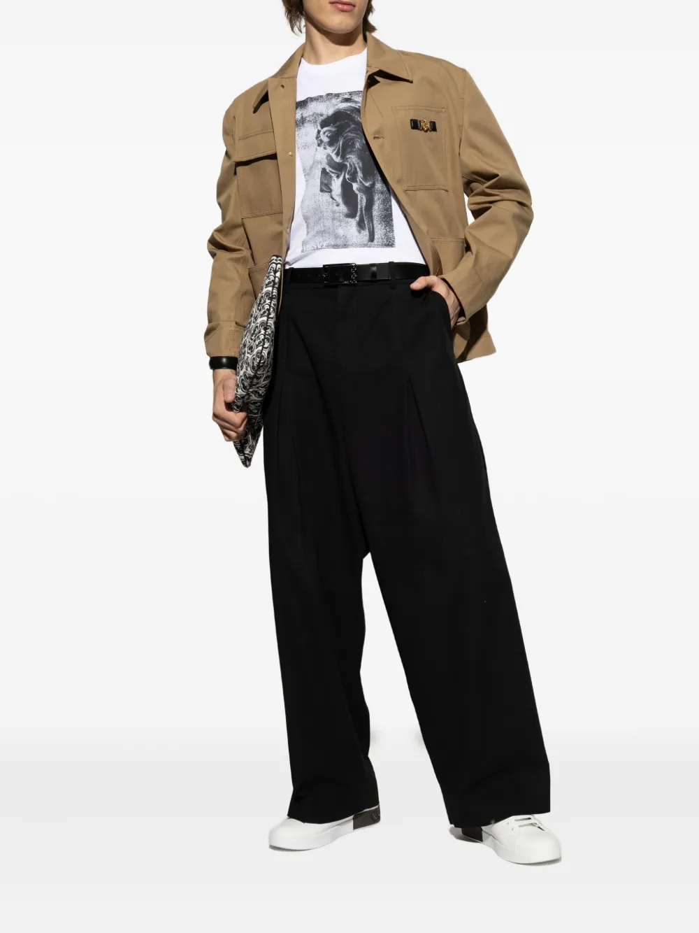 Versace Medusa Biggie button-up jack Beige