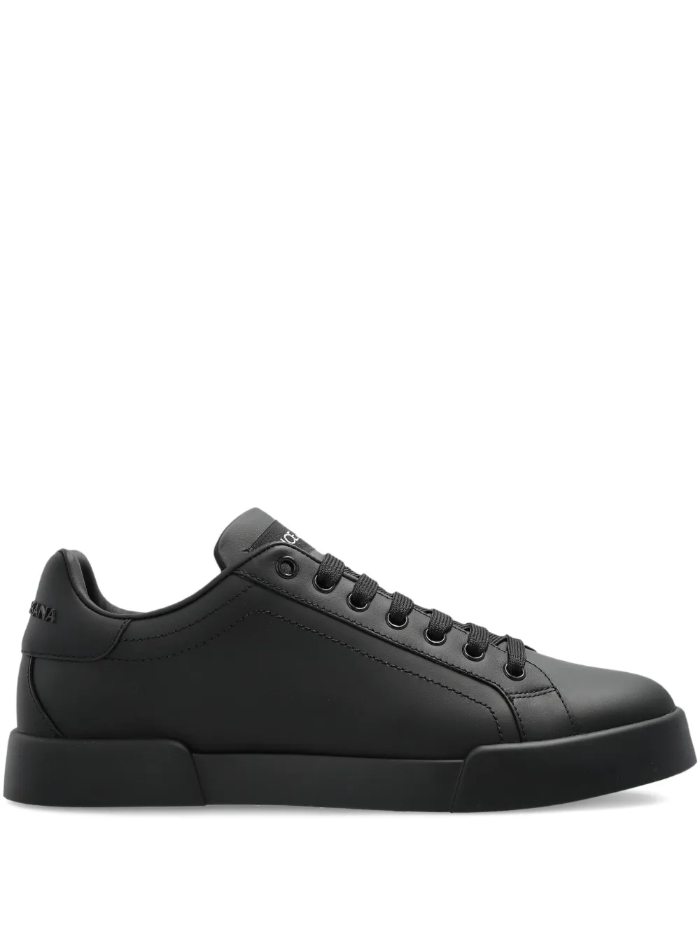 Dolce & Gabbana leather low-top sneakers Black