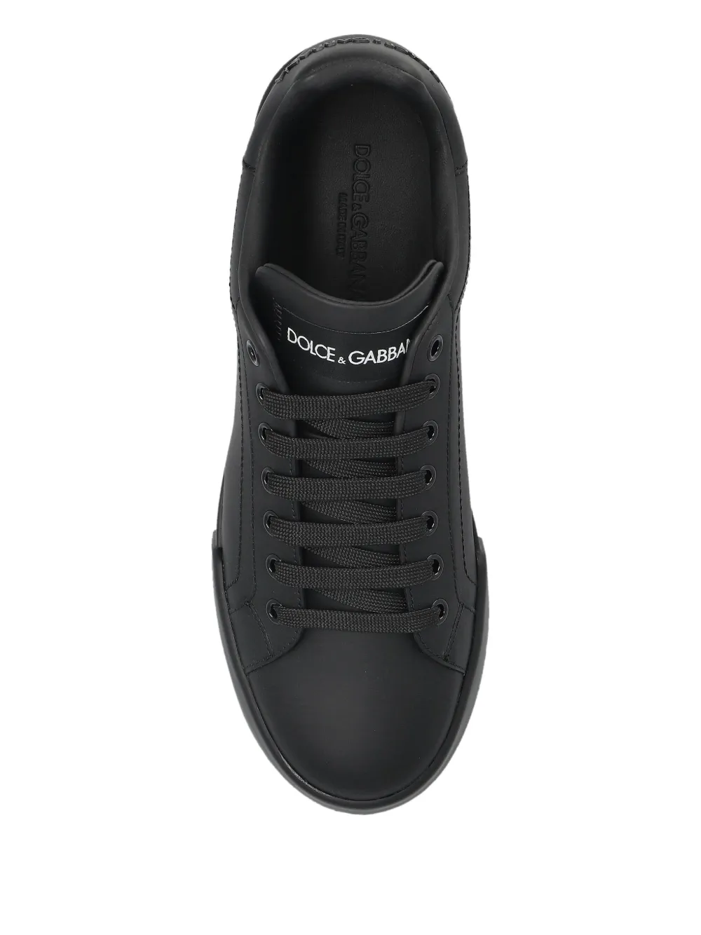 Dolce & Gabbana leather low-top sneakers Black