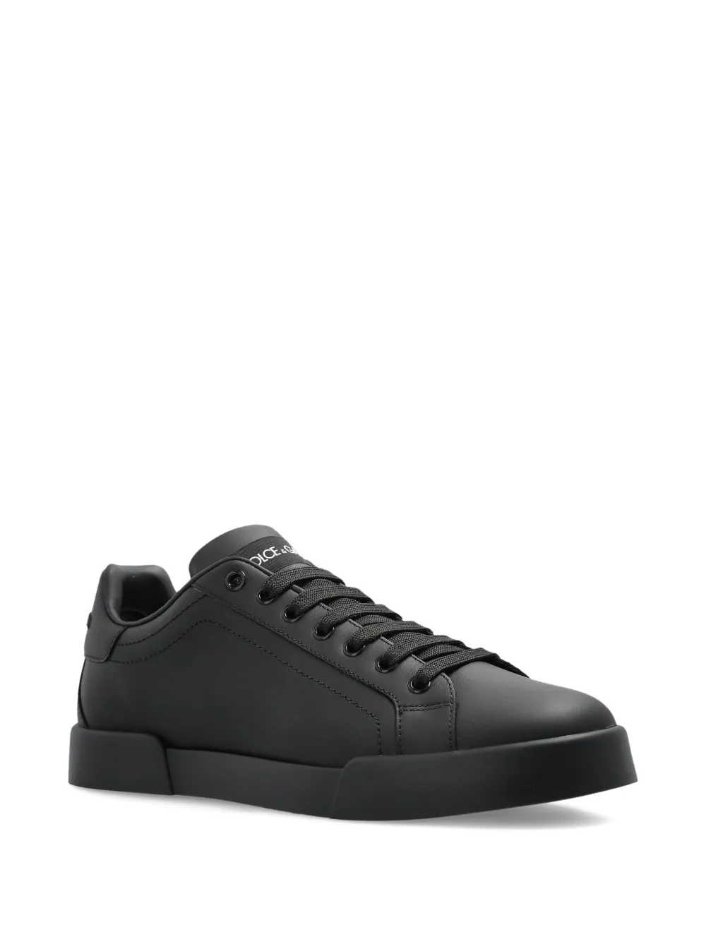 Dolce & Gabbana leather low-top sneakers Black