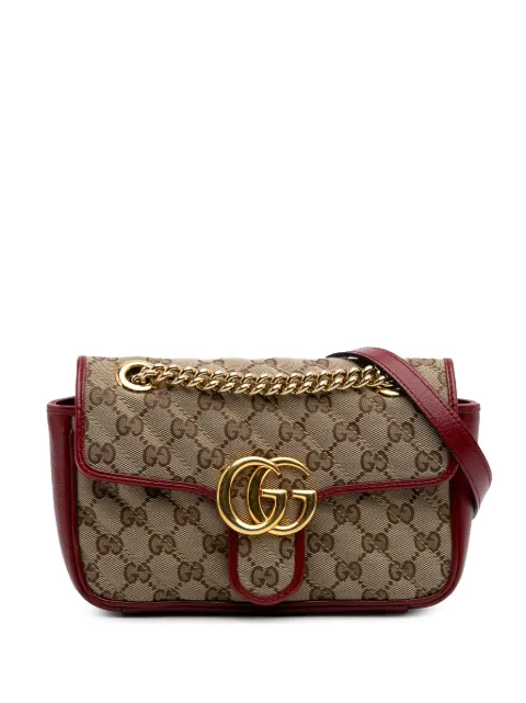 Gucci Pre-Owned 2016-2025 Mini GG Marmont Matelasse Canvas Flap crossbody bag