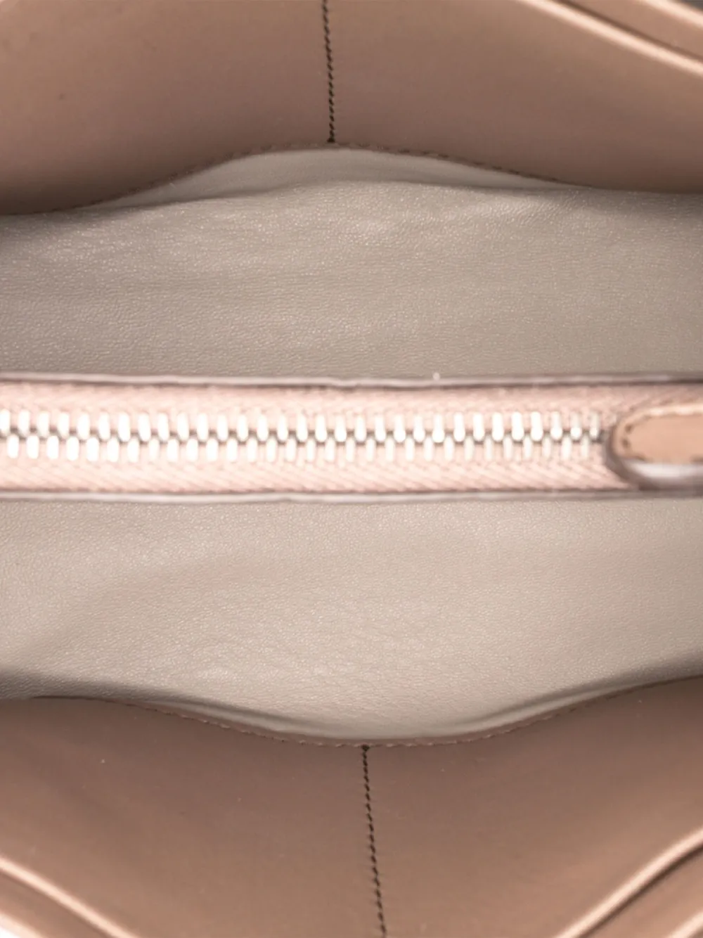 Pre-owned Bottega Veneta 2012-2025 Nappa Intrecciato Chain Wallet Shoulder Bag In Brown