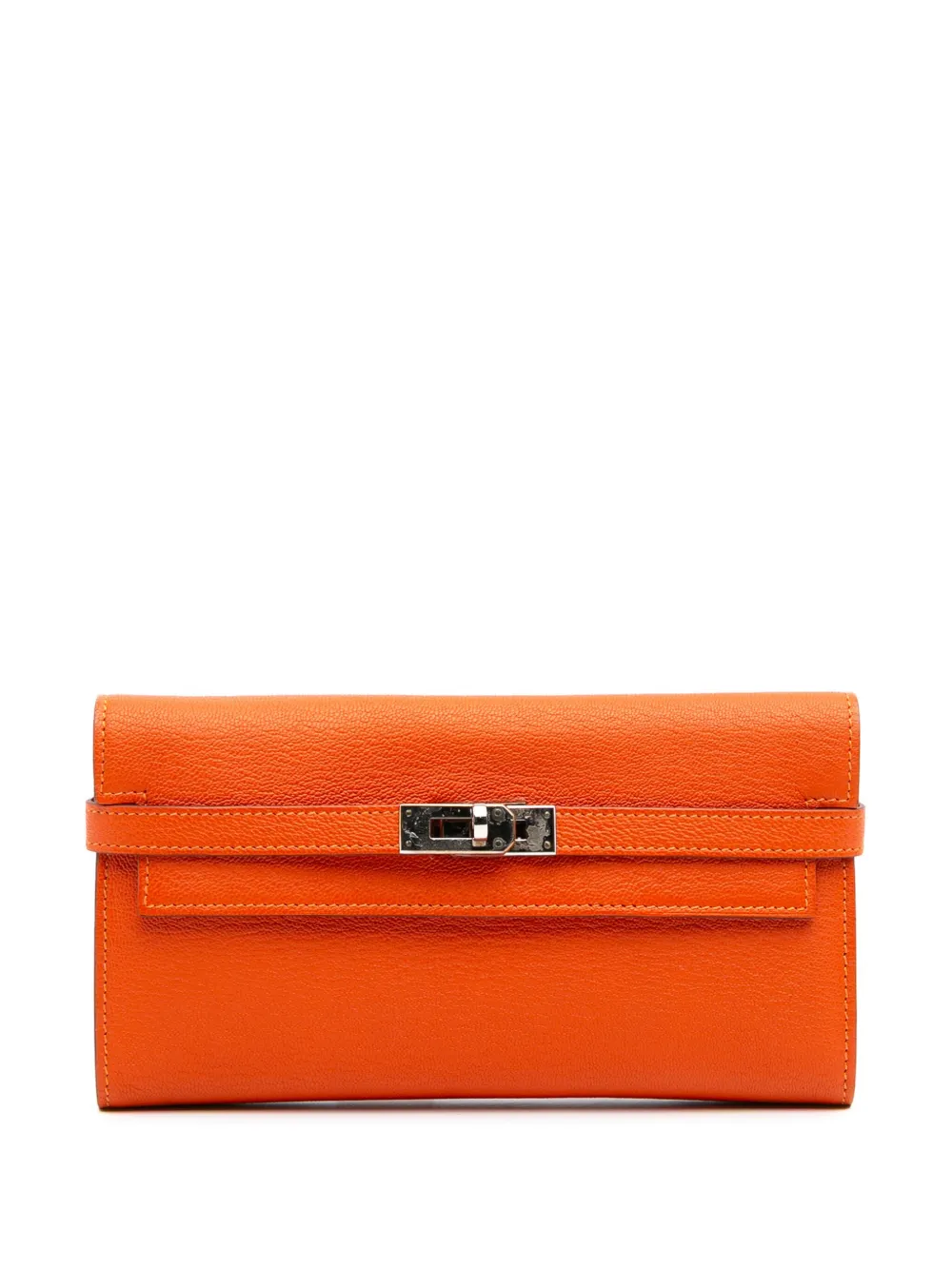 Hermès Pre-Owned 2014 Chevre Mysore Kelly Longue Wallet long wallets | naranja | Image 1