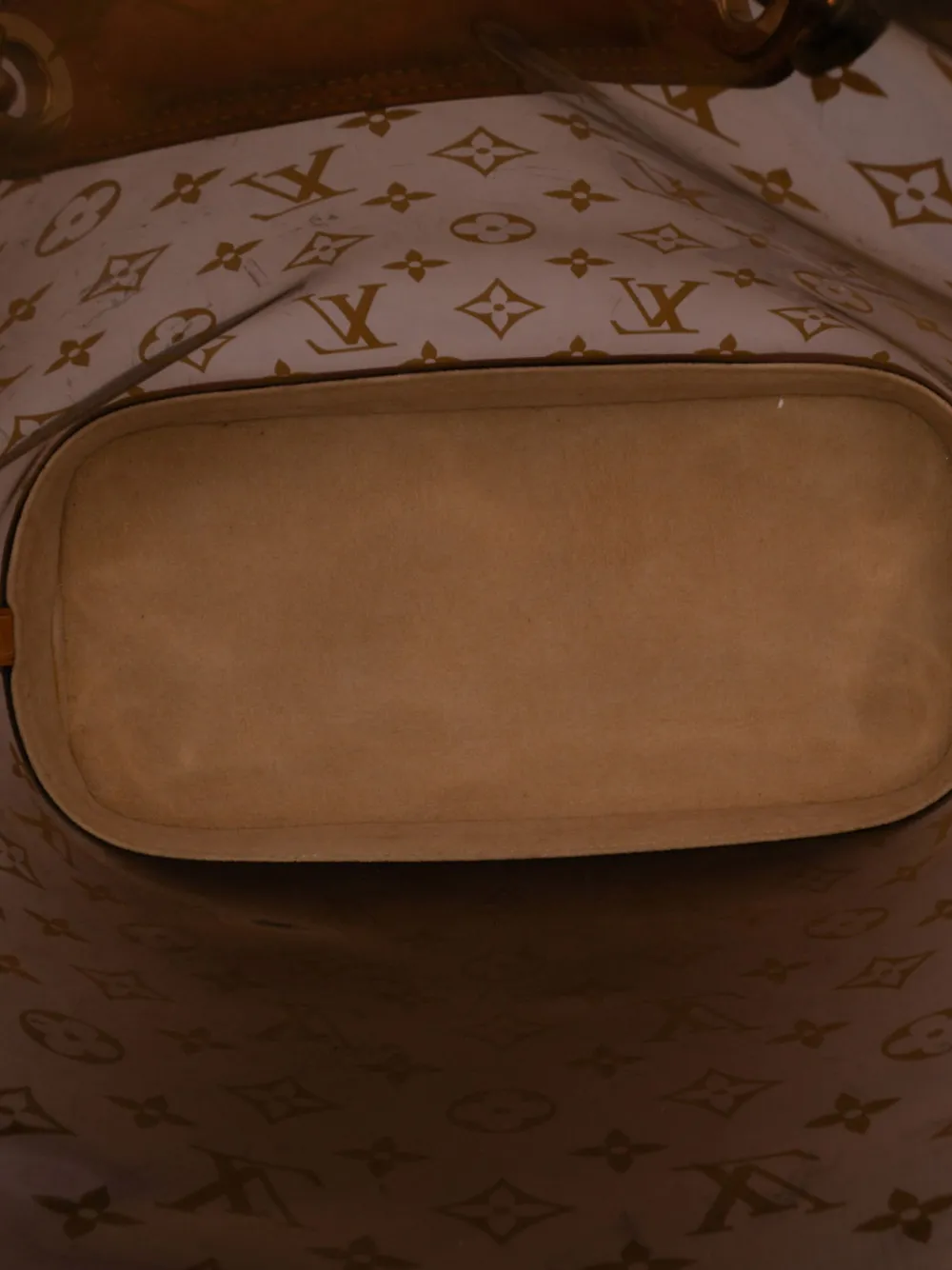 Pre-owned Louis Vuitton 2002 Monogram Cabas Sac Ambre Mm Tote Bag In Brown
