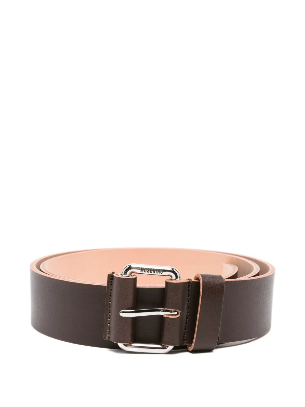Moschino Leren gespriem Bruin