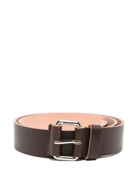 Moschino Cinto de couro com fivela