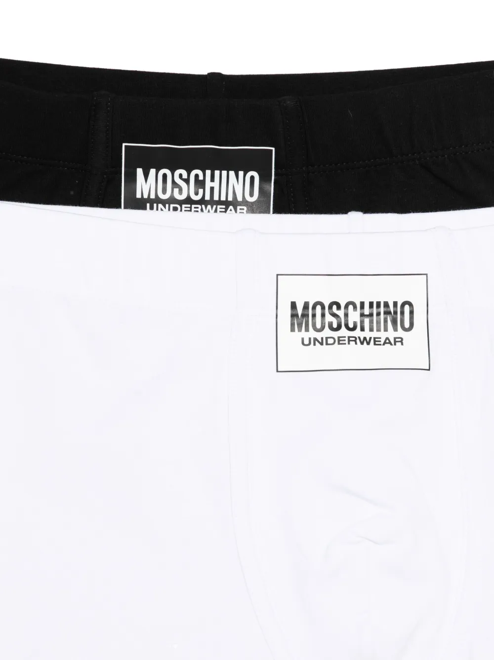 Moschino Twee boxershorts met logopatch Zwart