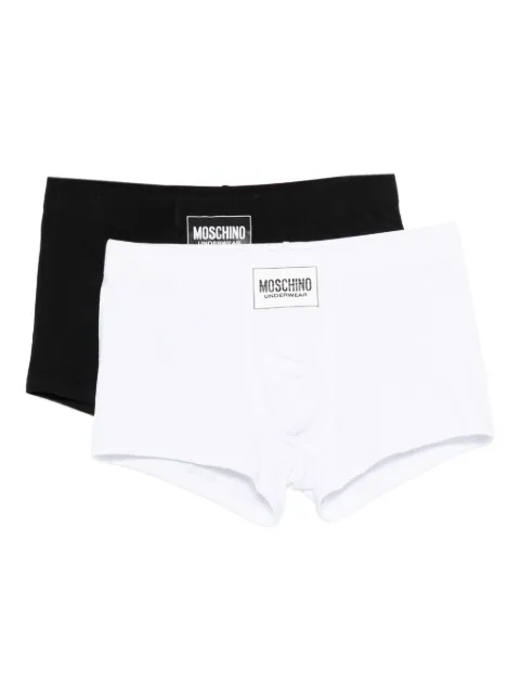 Moschino lot de deux boxers en coton à patch logo