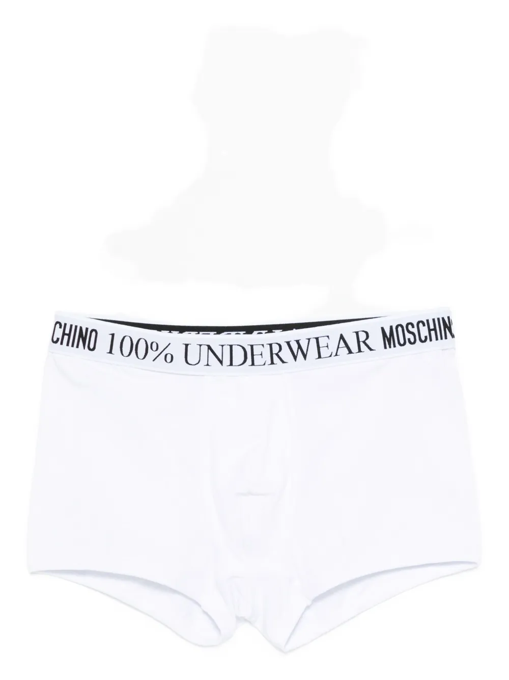 Moschino Logo-waistband Briefs In White