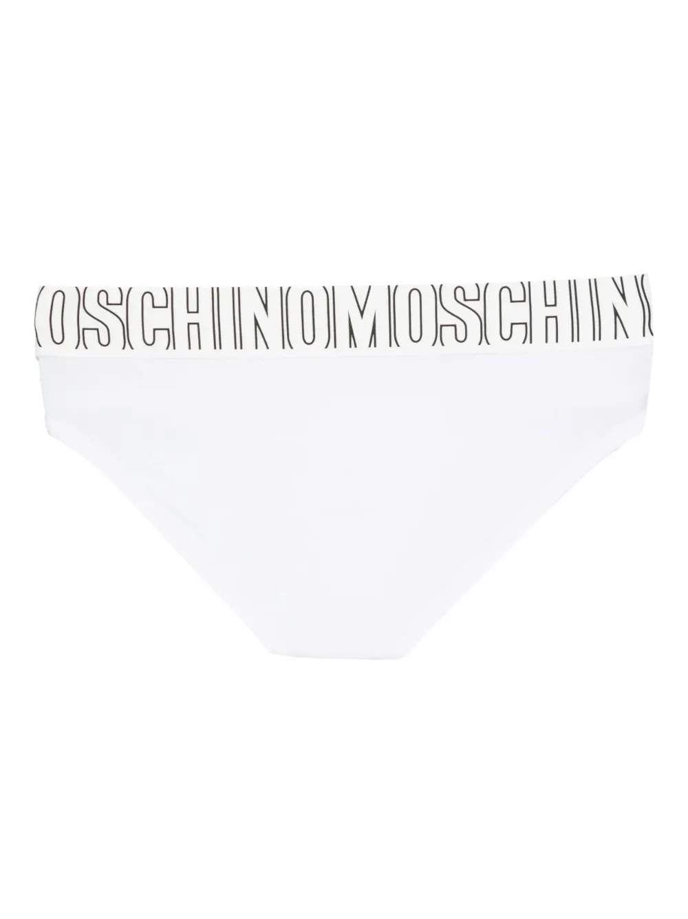 Moschino logo-waistband briefs - Bianco