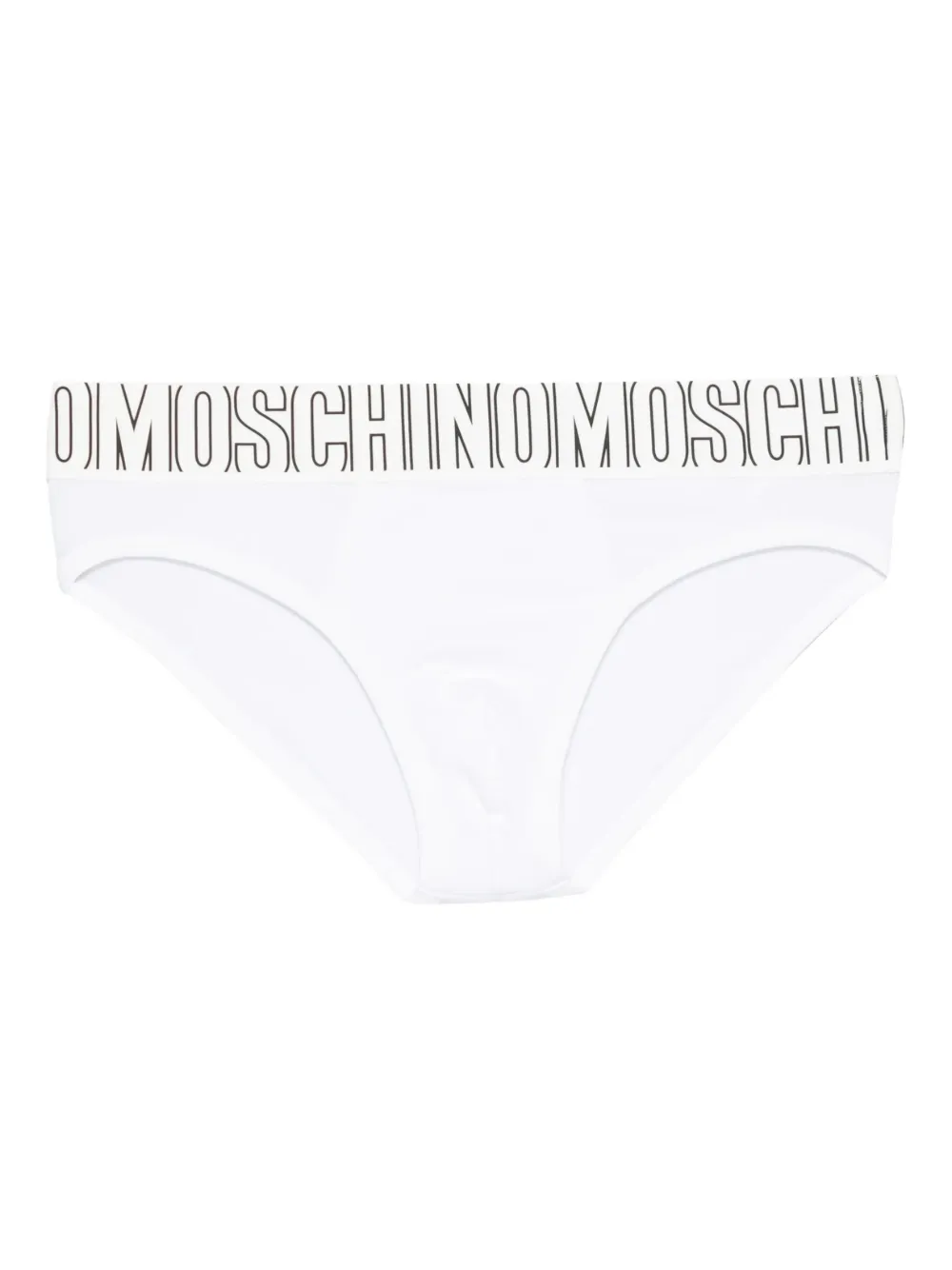 Moschino logo-waistband briefs - Bianco