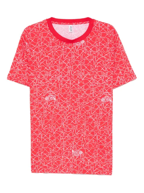 Moschino playera con peces estampados y cuello redondo