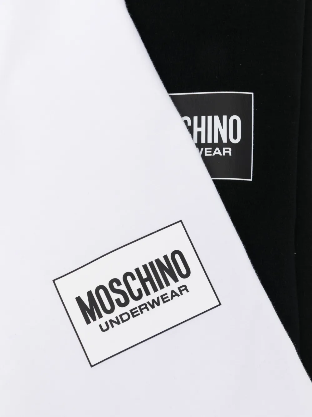 Moschino Twee T-shirts met logopatch Zwart