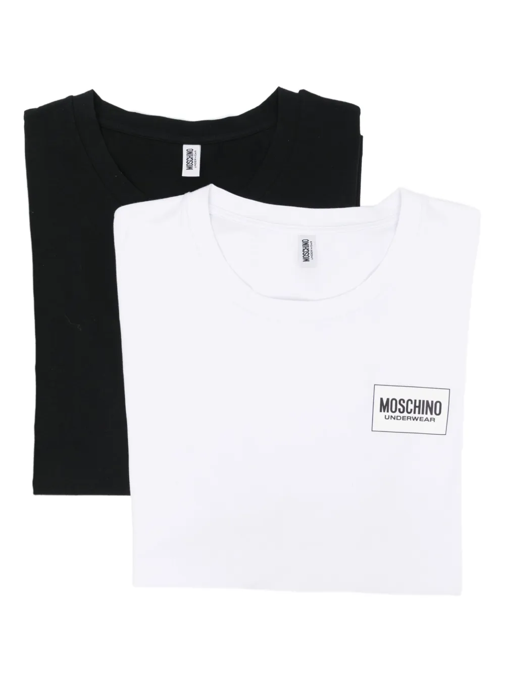 Moschino lot de deux t-shirts en coton à patch logo | noir | Image 1
