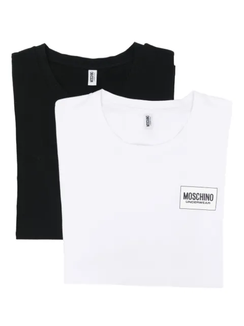 Moschino playeras con parche del logo (pack de 2)