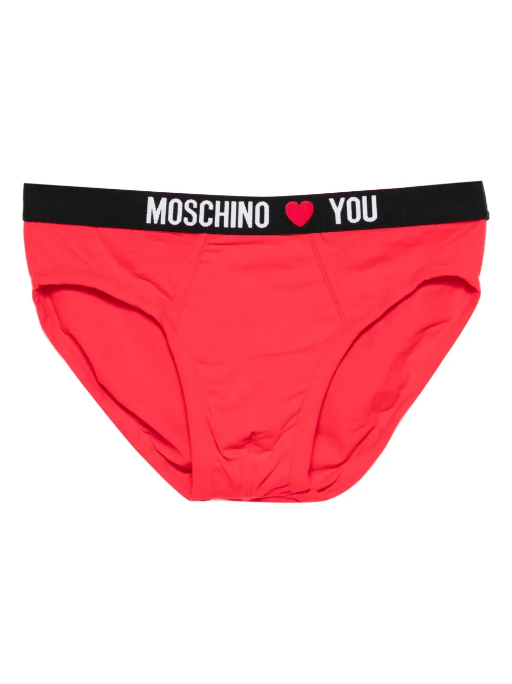 Moschino Drie slips met logoband Rood