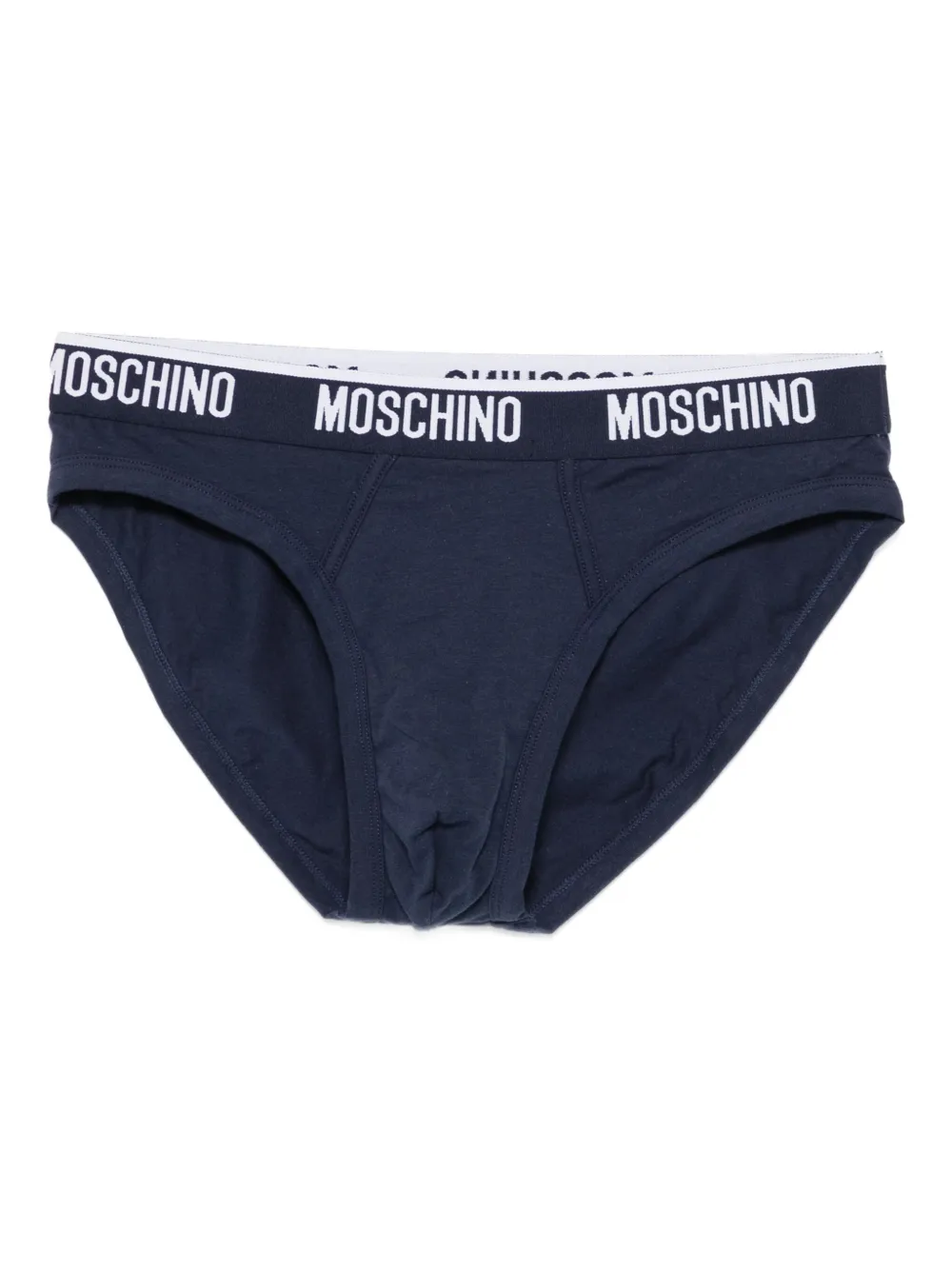 Moschino Drie slips met logoband Groen